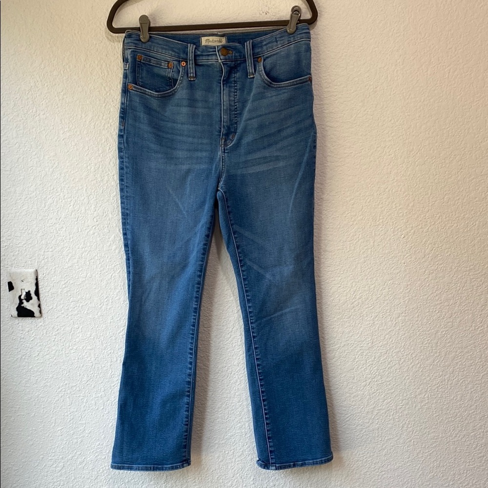 Madewell Women's Cali Demi-Boot Casual Cotton Blend Denim Jeans Sz 30